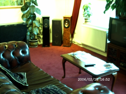 Demo room looking left. Our 18 by 12 foot demo room can accomodate  alny personal equipment  you might like to bring to test